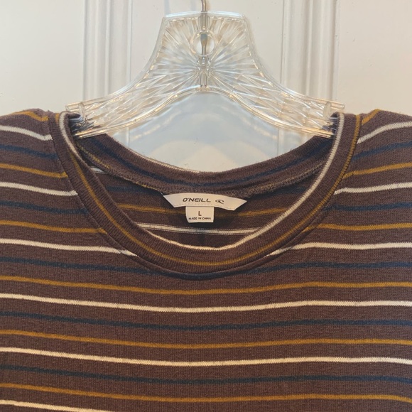 O’ Neill Dark Purple with Stripes Shirt - Size L - Picture 2 of 4
